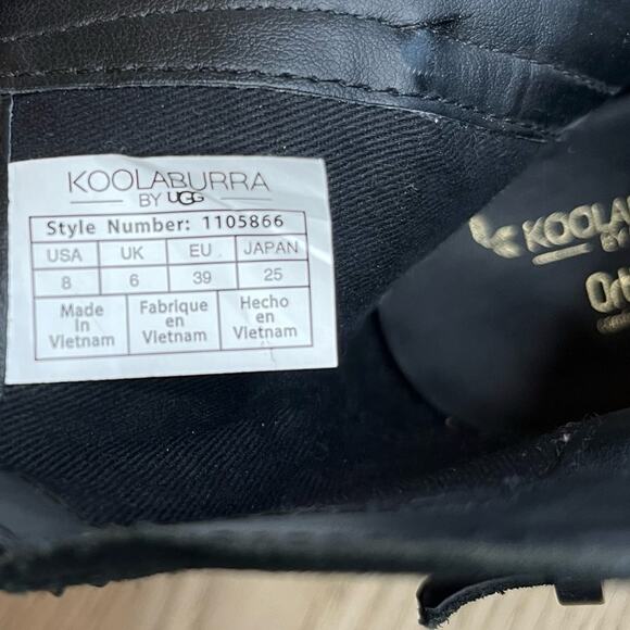 Kookaburra by UGG Samiah Mid Block Heel Suede Ankle Boots Black Women’s 8 - Picture 12 of 12